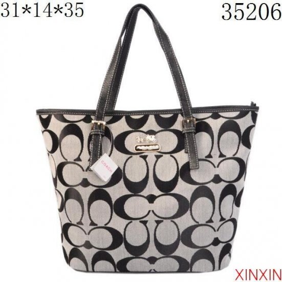 Coach Legacy Logo In Monogram Medium Black Totes BPY | Women - Click Image to Close